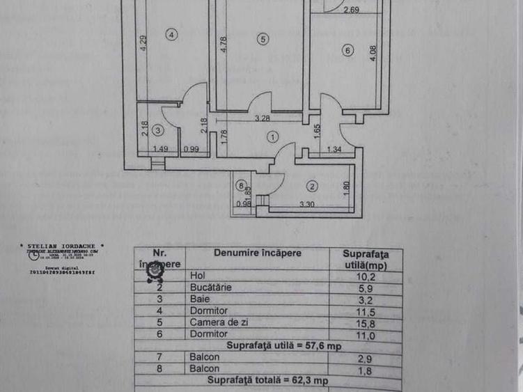 Apartament cu 3 camere decomandat în Fălticeni