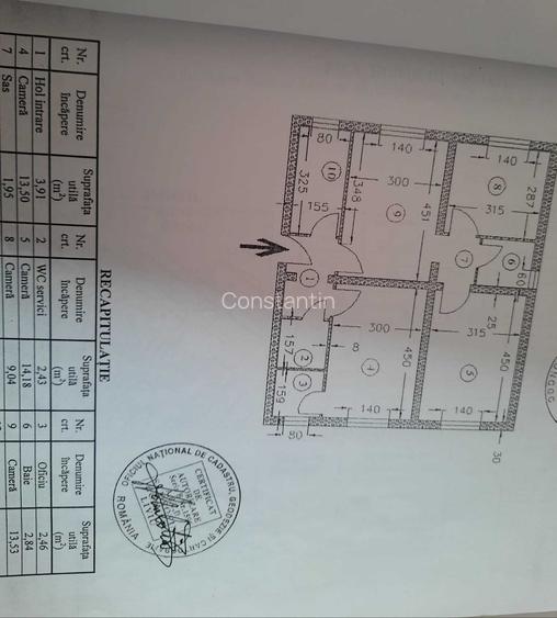 Apartament cu 4 camere semidecomandat în Băneasa