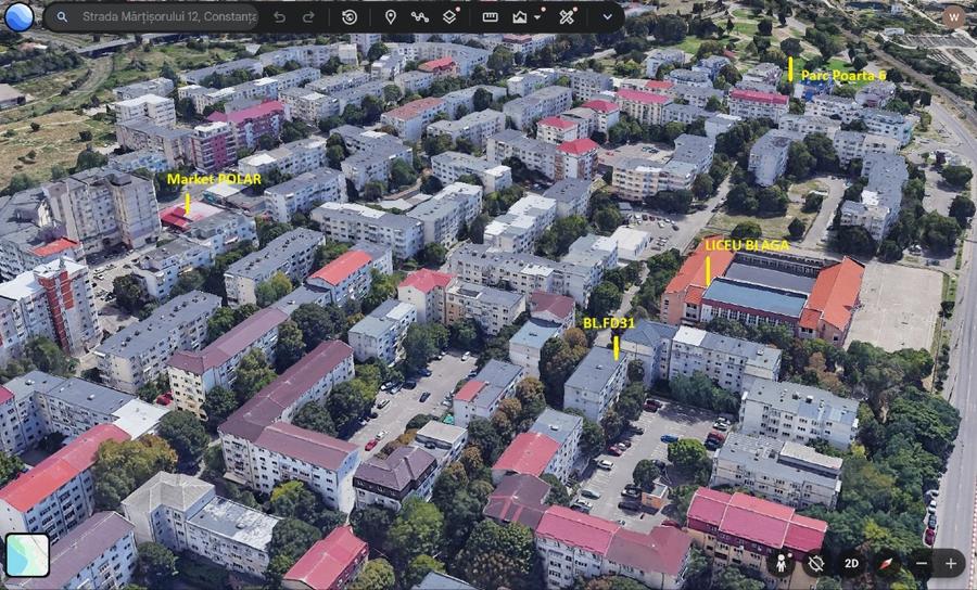 Apartament cu 2 camere semidecomandat în Km 4-5