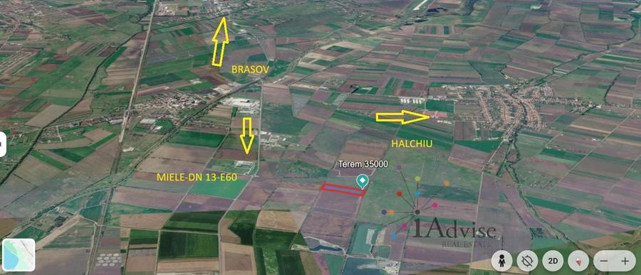 Teren agricol extravilan de 35000 mp, în Hălchiu