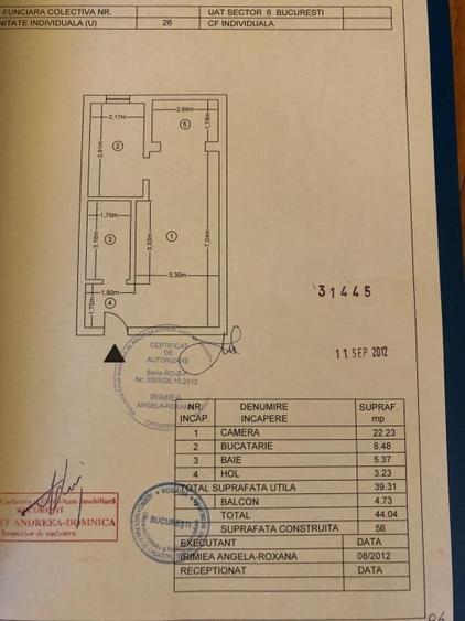 Garsonieră decomandată în Lujerului