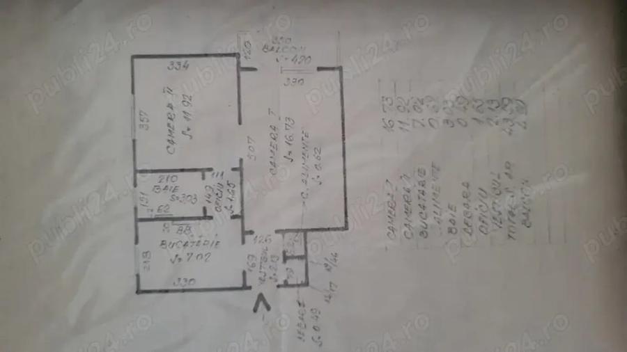 Apartament cu 2 camere decomandat în Turda