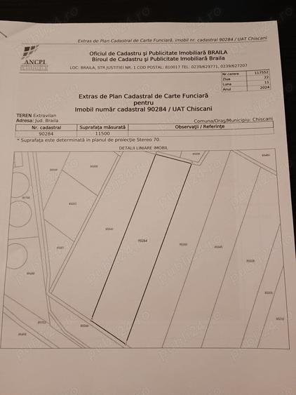 Teren de 11500 mp, în Chiscani