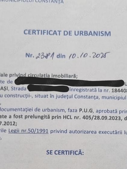 Teren de 250 mp, în Tomis II