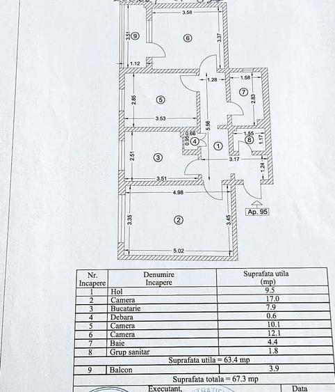 Apartament cu 3 camere decomandat în ICIL