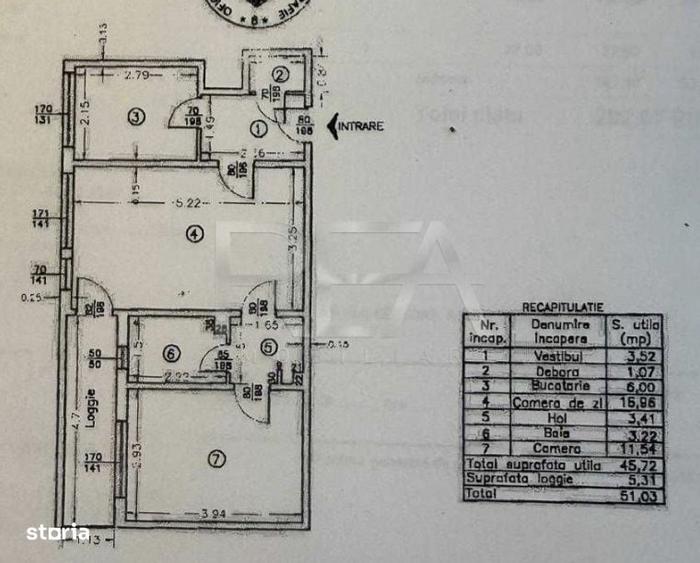 Apartament cu 2 camere semidecomandat în Veteranilor
