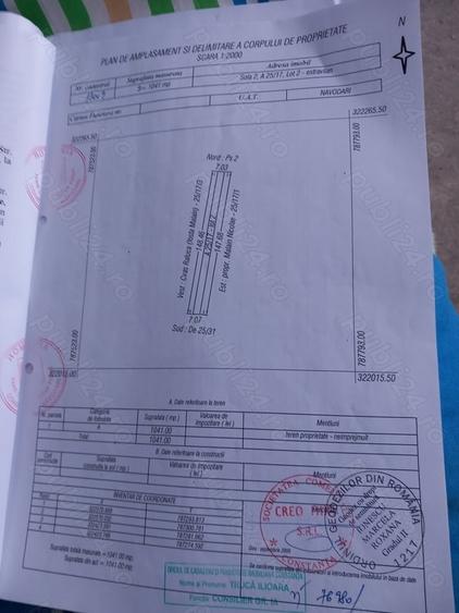 Teren de 1041 mp, în Central