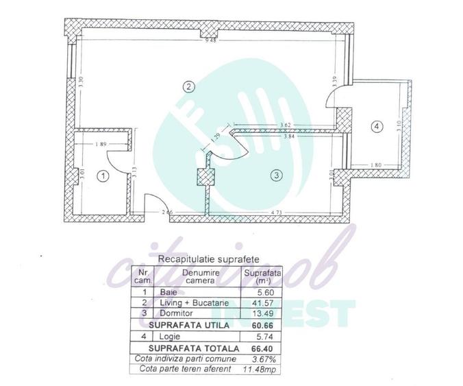 Apartament cu 3 camere în Domenii