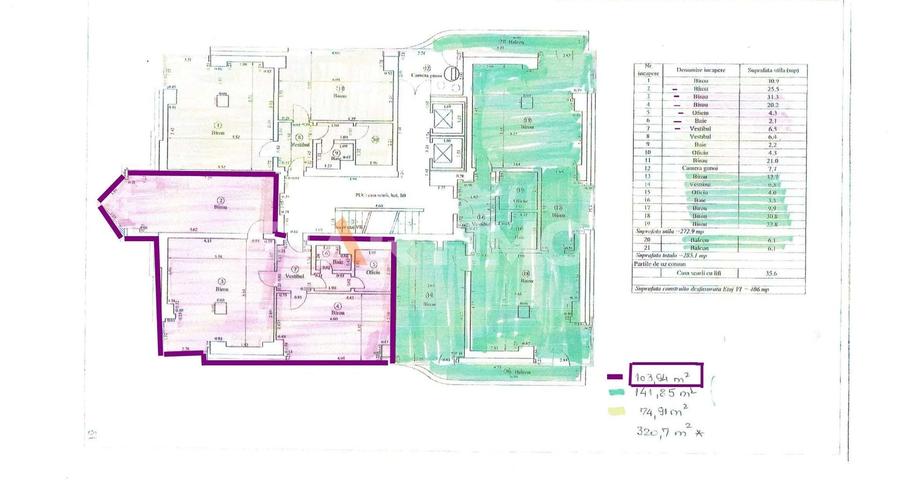 Birou, de 103.94000244141 mp, în Centrul Civic