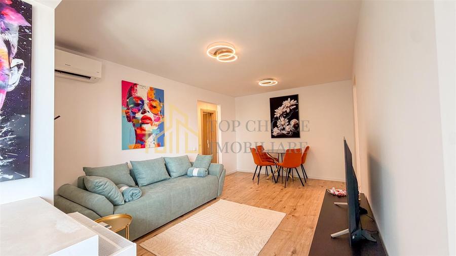 Apartament cu 2 camere decomandat, mobilat în Barbu Văcărescu