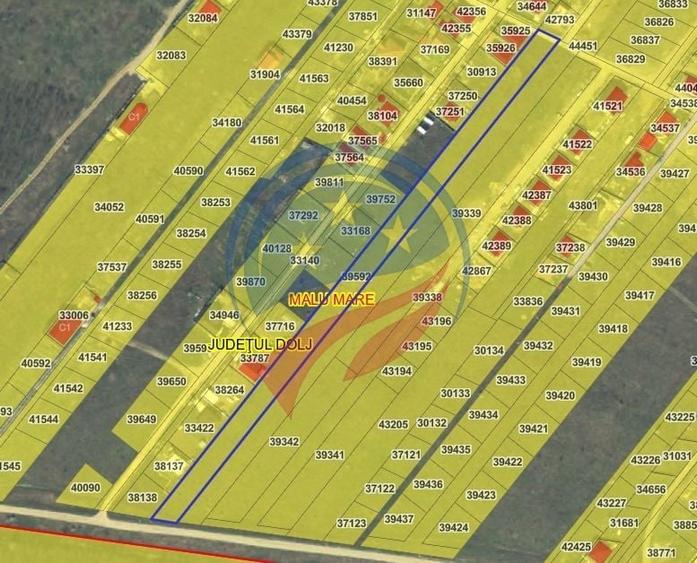 Teren Construcții intravilan de 4822 mp, în Malu Mare