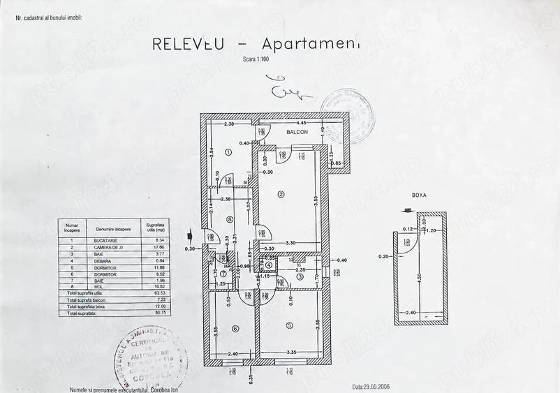 Apartament cu 3 camere decomandat în Ultracentral