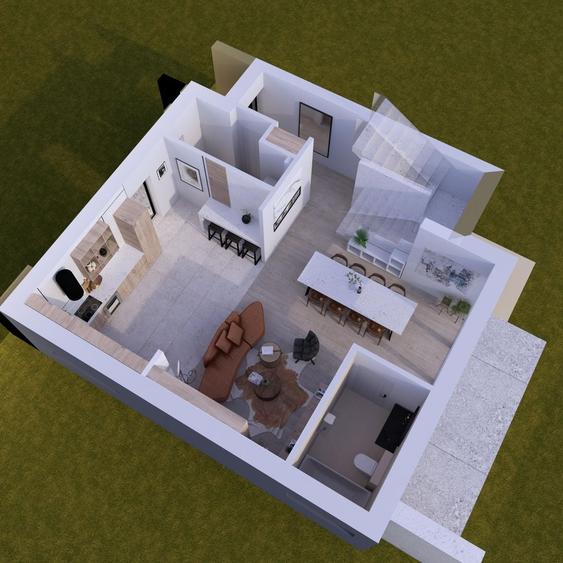 Duplex cu 4 camere cu Canalizare în Șura Mică