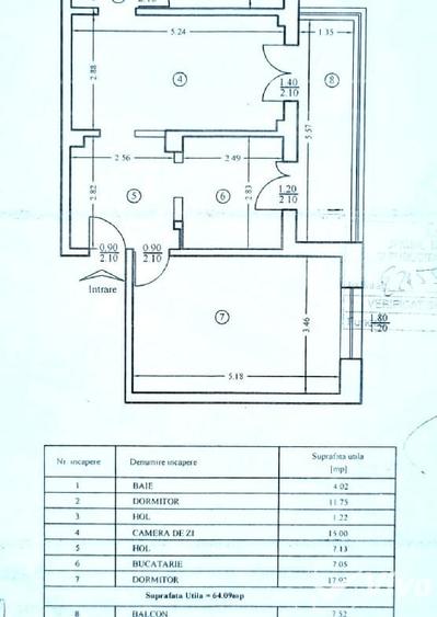 Apartament cu 3 camere decomandat în Cug