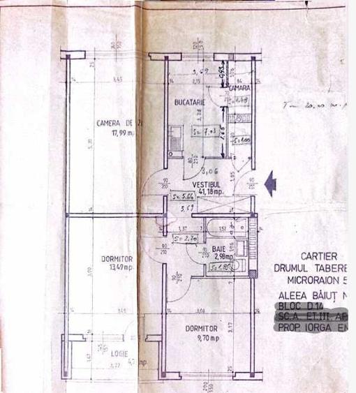 Apartament cu 3 camere decomandat în Drumul Taberei