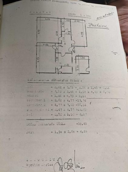 Apartament cu 3 camere decomandat în Central