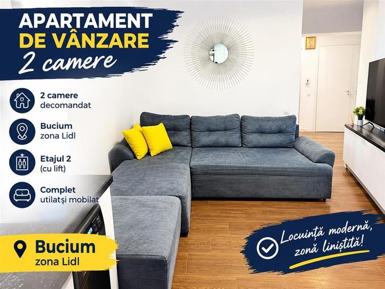 Apartament cu 2 camere decomandat în Bucium