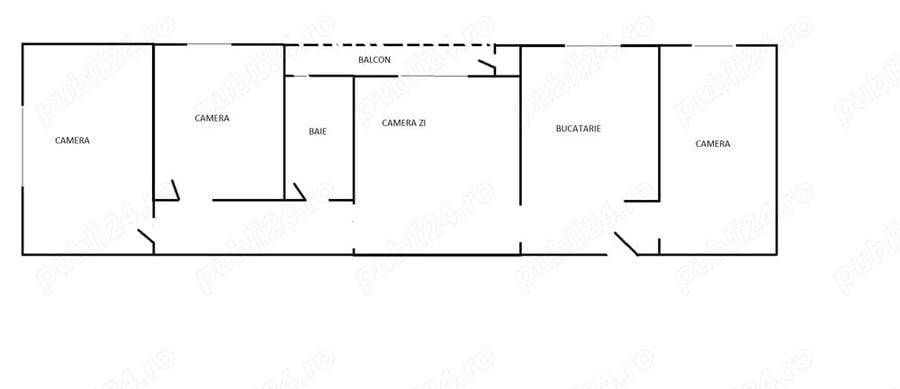 Apartament cu 4 camere semidecomandat în Gojdu