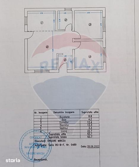 Casă cu 3 camere cu Teren 377 Mp în Brănești