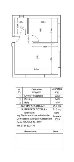 Apartament 2 camere + curte de inchiriat in Aparatorii Patriei - 2