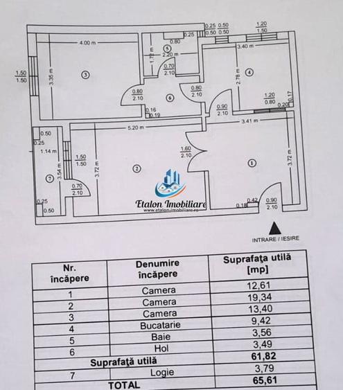 Apartament cu 2 camere decomandat în Periferie