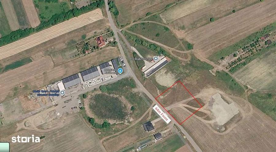De vanzare teren 3000mp Hereclean cu front de 64m - 1