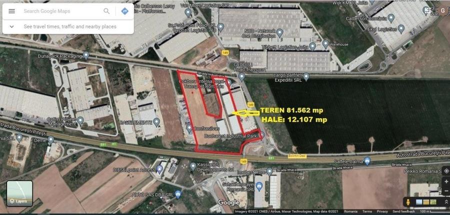 Spațiu industrial, de 12,100 mp, în Bolintin-Deal