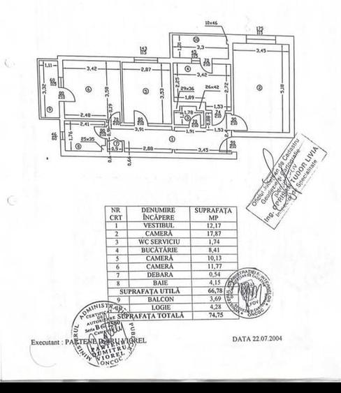 Apartament cu 3 camere decomandat în Sud