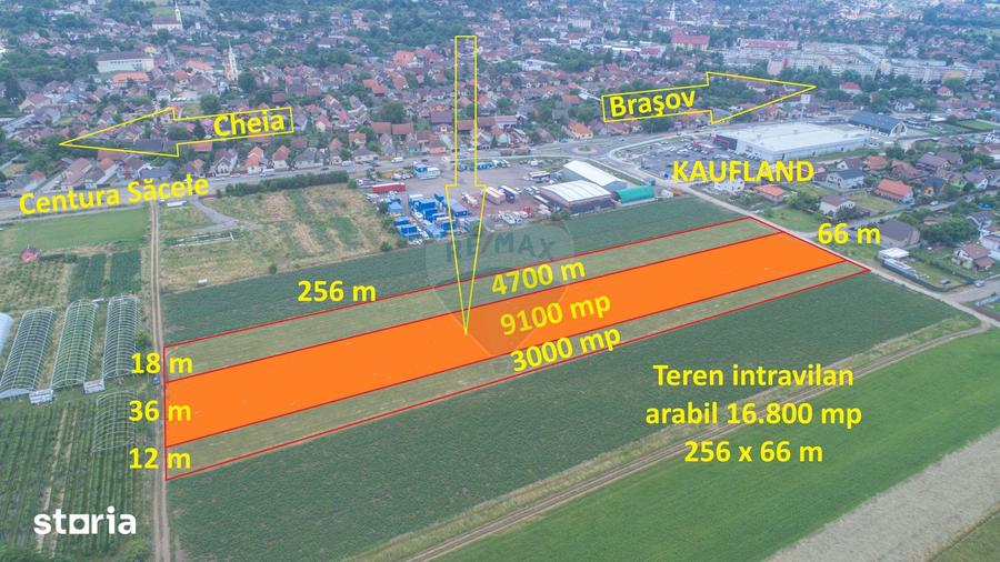 Teren de 9100 mp, în Central