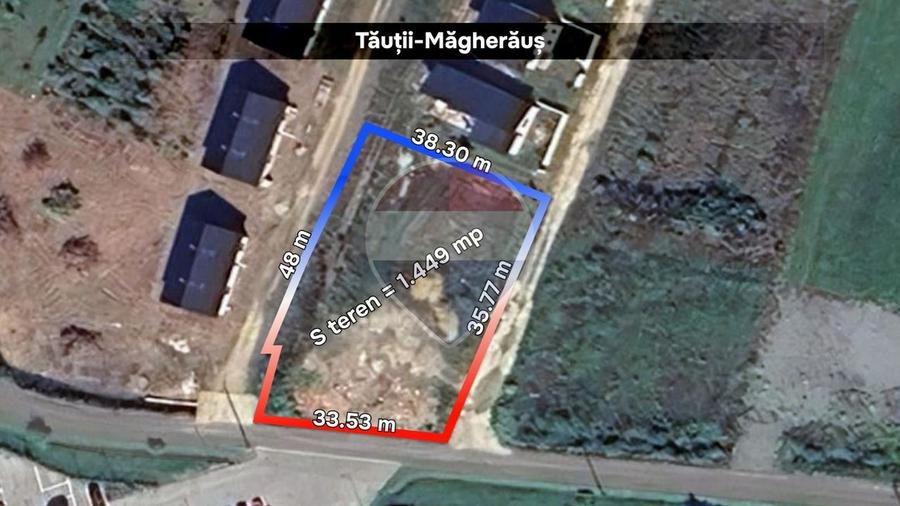 Teren Construcții intravilan de 1449 mp, în Central