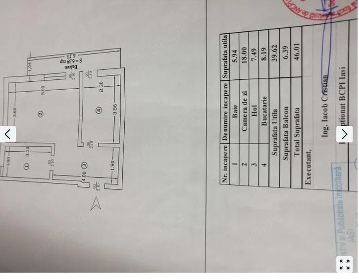 Garsonieră decomandată în Cug