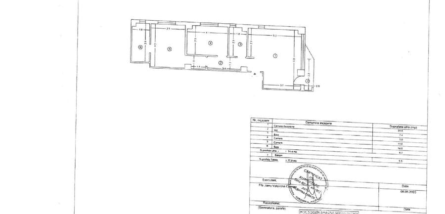 Apartament cu 3 camere în Nord