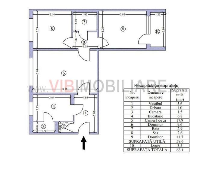 Apartament cu 3 camere în Drumul Taberei