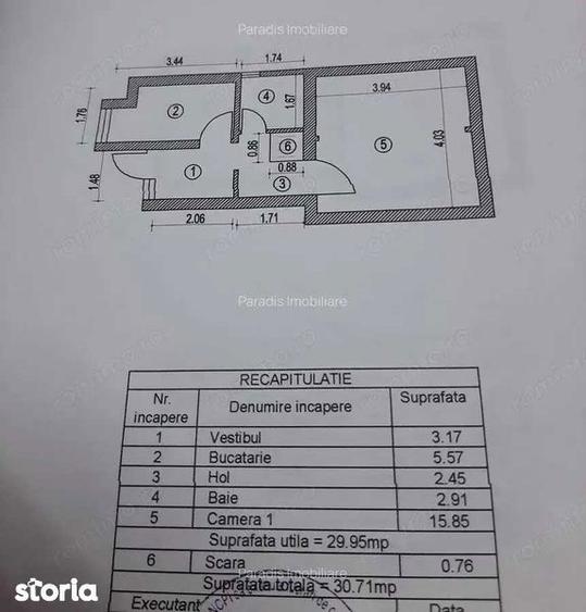 Apartament cu 3 camere în Dămăroaia