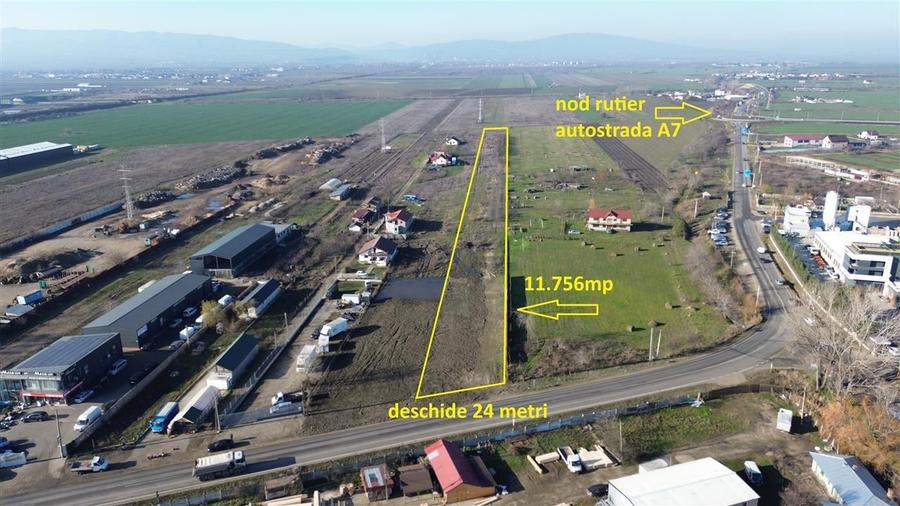Teren Construcții extravilan de 11756 mp, în Vest