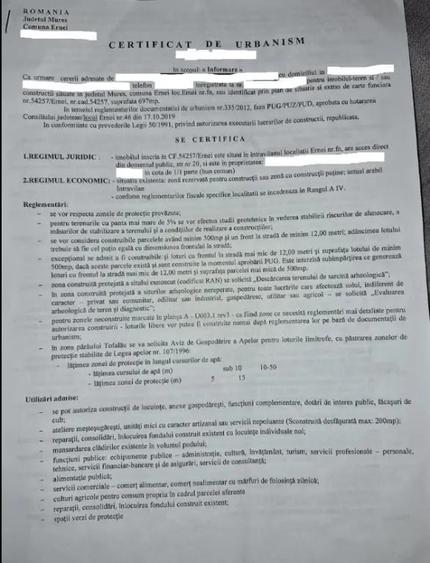 Teren de 697 mp, în Ernei