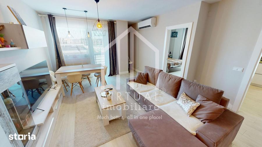 Apartament cu 3 camere, mobilat în Turnișor