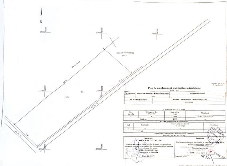 Teren Construcții extravilan de 2999 mp, în Ghighiu