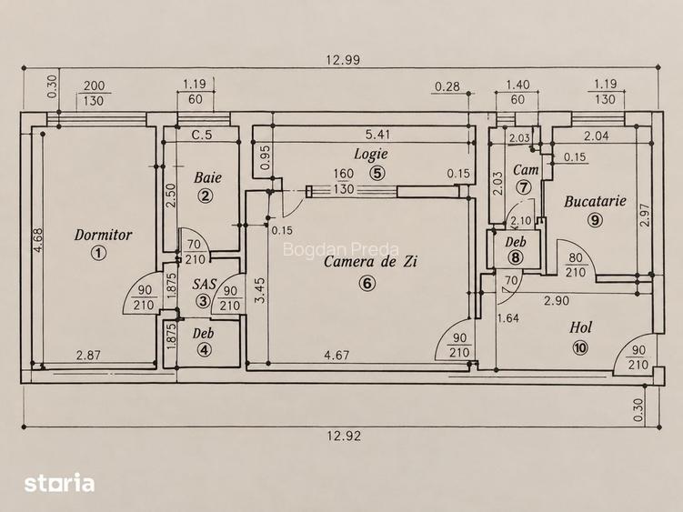 Vanzare apartament 2 camere | 51 mp | Etaj 1 | Zona Cina, Ploie?ti