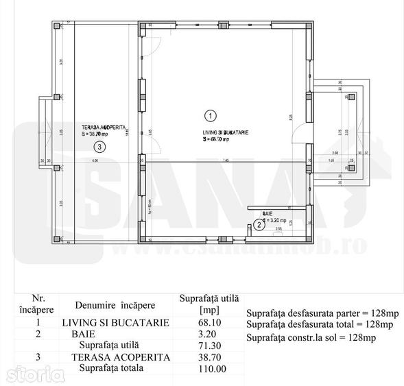 Casă cu 2 camere cu Teren 692 Mp în Șelimbăr