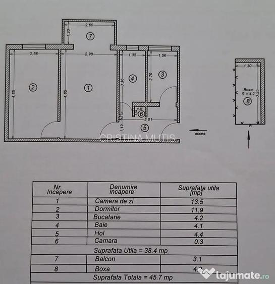 Apartament doua camere centrala gaz Inel II - Constanta (Constanta)