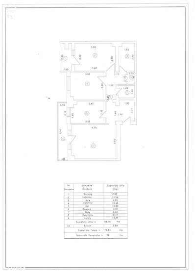 Apartament 3 camere, etaj 3, VASLUI - zona GARA; - 11