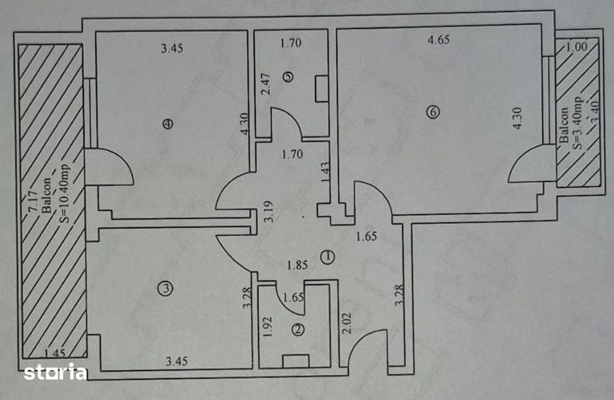 Apartament cu 2 camere decomandat în Buzaului