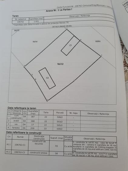 Casă cu 2 camere cu Teren 1001 Mp în Armeni