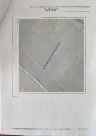 Teren de 10000 mp, în Căteasca
