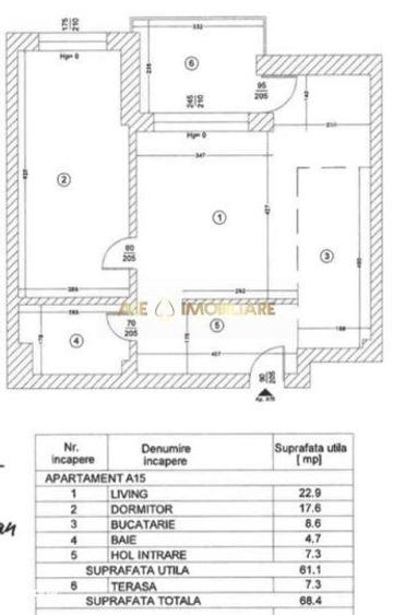 Apartament cu 2 camere în Central