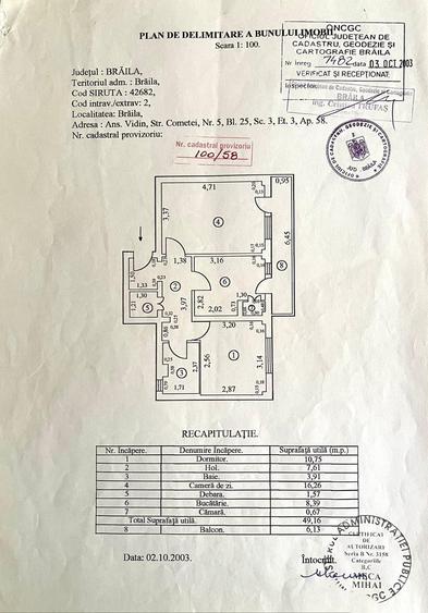 Comision Zero - 2 camere Vidin , suprafata 55mp, etaj 3. - 3