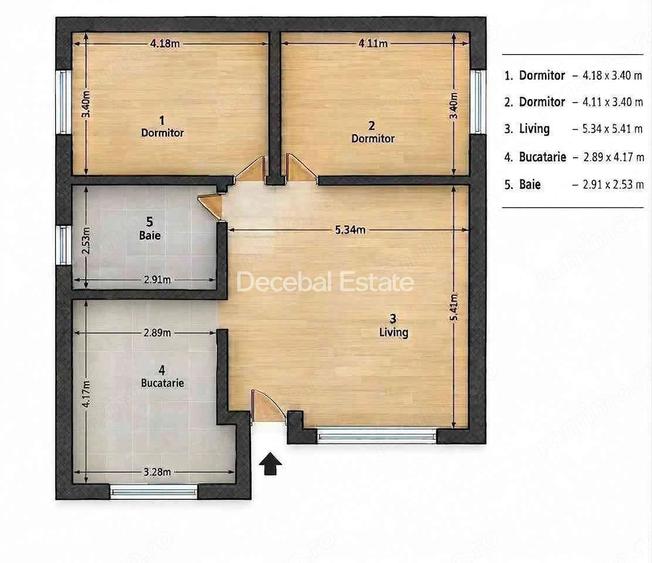 Casă cu 2 camere cu Teren 270 Mp în Central