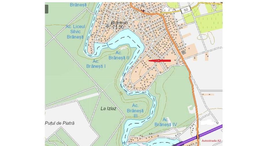 Teren de 637 mp, în Brănești