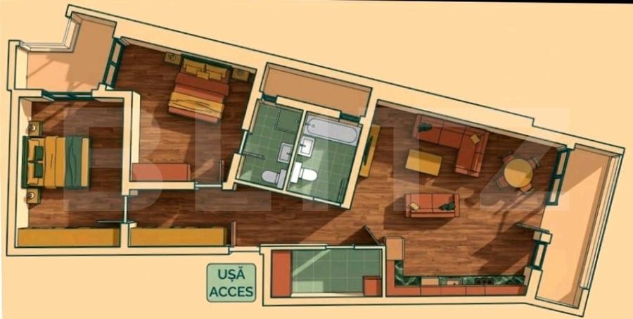 Apartament cu 3 camere decomandat în Giroc